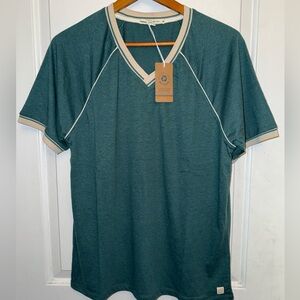 Marine Layer Re-Spun Varsity Tee in Mallard Green - NWT